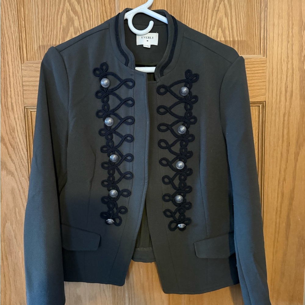 Everly Black Women's Blazer with Embellishments